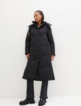 bonprix Steppmantel mit abnehmbarer Kapuze, Seitenschlitzen, Taschen mit Reißverschluss