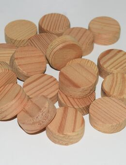 KONUSPLÄTTCHEN QUERHOLZPLÄTTCHEN Holzplättchen 25 mm Fichte mit Fase 25 Stück !NEU! - Ochsenfurt