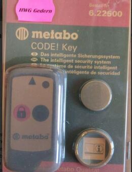 Metabo Code! key Diebstahlsicherung Schlüssel ,#6.22500, neu - Gedern