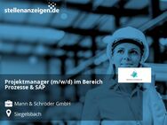 Projektmanager (m/w/d) im Bereich Prozesse & SAP - Siegelsbach