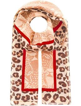 Zwillingsherz Modeschal "Leopard Faces", mit Leo Muster