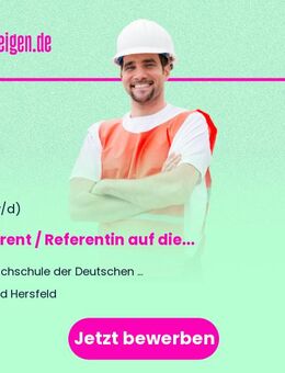 Referent / Referentin (m/w/d) auf die Stelle mit dem Schwerpunkt: Konzeption und Umsetzung des "Fachwirts GUV" - Bad Hersfeld
