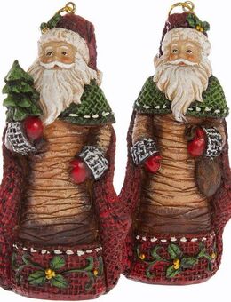 Myflair Möbel & Accessoires Weihnachtsmann Weihnachtsdeko rot (Set, 2 St), Baumschmuck zum Aufhängen, Höhe ca. 10 cm