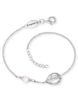 Engelsrufer Armband Himmelsträne mit Lebensblume, ERB-TEARLIFL-RQ-ZI, mit Rosenquarz, Zirkonia (synth)