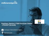 Position: (Senior) ITSM Practices Owner - STACKIT (m/w/d) - Neckarsulm