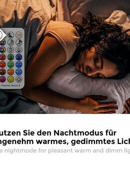 B.K.Licht LED Einbauleuchte 5er Set Bad Einbaustrahler, IP44, RGB Einbauspots, mit Fernbedienung, Dimmfunktion, RGB, LED fest integriert, Warmweiß, Buntes RGB Licht, 450Lm, 4,8W, Weiß