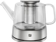 Zwilling Teekanne Sorrento, 0,8 l, (Set, 3-St., Set enthält Teekanne mit Stövchen und Teesieb), Teekanne mit Stövchen, 18/10 Edelstahl, Glas, Pflegeleicht, 800 ml