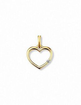 ONE ELEMENT Kettenanhänger 0.01 ct Diamant Brillant Herz Anhänger aus 585 Gelbgold, aus 585 Gelbgold – stilvoll & feminin – für die besonderen Augenblicke