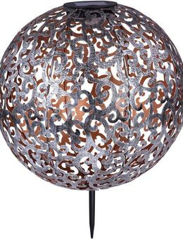 GLOBO LIGHTING LED Solarleuchte SOLAR, LED fest integriert, Warmweiß, Solarlampe für Garten, Toller Lichteffekt, Solarkugel mit Erdspieß