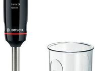 BOSCH Stabmixer ErgoMaster Serie 4 MSM4B610, 4 Klingen, Mixfuß Edelstahl, schwarz, 1000 W, Becher, großer Bedienhebel, Keramikkupplung, Made in Europe