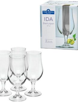 van Well Bierglas Ida, Glas, spülmaschinengeeignet, 37 cl, 4-teilig