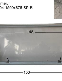 Knaus Wohnwagenfenster ca 150 x 67,5 bzw 148 x 63 gebraucht (Roxite 94 D399) BUGFENSTER aus Knaus Azur 400 B 89 - Sonderpreis - Schotten Zentrum