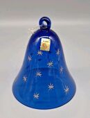 LA VIDA Glasglocke blaues Glas mit Sterne 12,5 hoch in 45259
