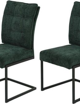 HELA Freischwinger OLIVIA Esszimmerstuhl (Set, 2 St), XL-Breite, Komfortsitz, Viskoseschaum, Griff Lehne, mit Kissen