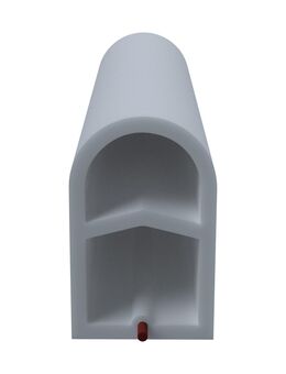 DIWARO Türdichtung SZ310 für Stahlzargen | Dichtung 5 lfm | Farben: weiß und grau | senkrechte Nut | Fachhandelsware, hergestellt in Deutschland - Moers