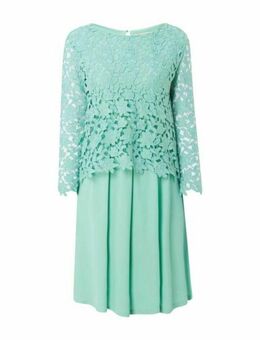 NEU mit ETIKETT * Ausgeh * Anlass * Cocktail * Blumen * Blüten * Flower- Power * Häkel-Spitze Besatz * Seiden Chiffon * Kleid "HOLY" Gr. 34/ XS * Minze * mint- grün * - Riedlingen