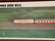 DB, Deutsche Bundesbahn Werbeschild "BEI UNS IST IMMER GRÜNE WELLE, Nr. 249/84 - Essen