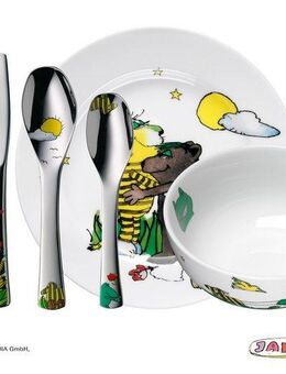 WMF Kindergeschirr-Set Janosch (6-tlg), 1 Personen, Cromargan® Edelstahl Rostfrei 18/10, ab 3 Jahren, spülmaschinengeeignet, farb- und lebensmittelecht