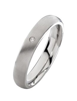 Damenring Edelstahl DE130 mit Zirkonia - Diamant - Aholming