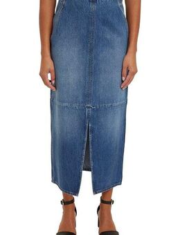 Tommy Hilfiger Bleistiftrock DNM MIDI SKIRT HW BETH CTD Webrock mit Tommy Hilfiger Flagge