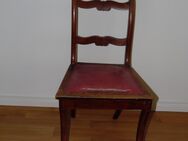 Alter antiker Stuhl um 1880 Biedermeier / Vollholz / Echtholzfurnier / Sitzmöbel - Zeuthen