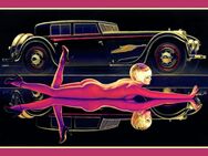 Tolles Blechschild Pin Up Girl mit Oldtimer 20x30 cm - Berlin