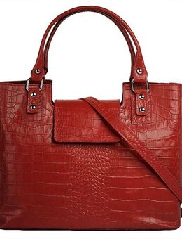 Cluty Henkeltasche, echt Leder, Made in Italy