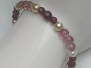 Armband Kristallperlen in violett und Perlen - Stemmen