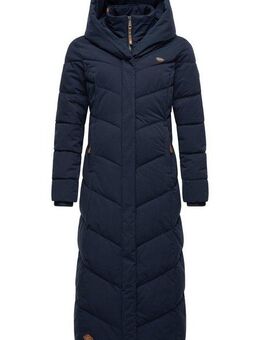 Ragwear Steppmantel Natalka Extralong Gesteppter Damen Mantel mit Kapuze