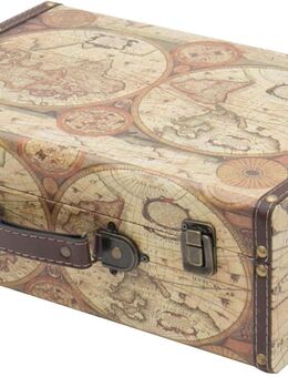 HMF Schatztruhe Vintage Koffer aus Holz Weltkarte #1876 - Birkenfeld (Baden-Württemberg)