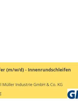 CNC-Schleifer (m/w/d) - Innenrundschleifen - Nürnberg