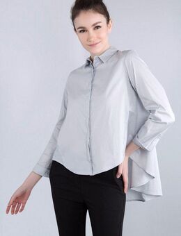 IMPERIAL Klassische Bluse IMP-C ED4BBE glockenförmige Form mit Bogensaum