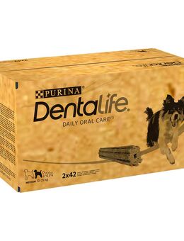 PURINA Dentalife Tägliche Zahnpflege-Snacks für mittelgroße Hunde - 84 Sticks (28 x 69 g)