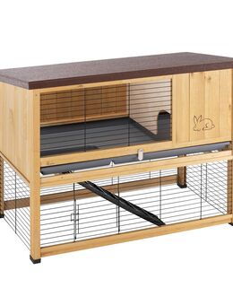 Ferplast Kleintierstall Ranch Brown (made in Europe) - Größe II - L 115,5 x T 65 x H 92 cm