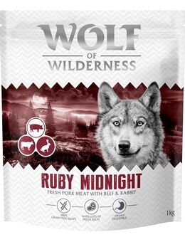 Wolf of Wilderness "Ruby Midnight" Rind & Kaninchen - getreidefrei - 1 kg: neue Rezeptur