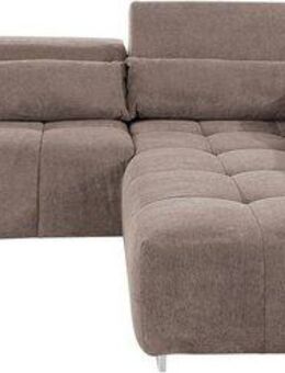 COTTA Ecksofa Orion L-Form, mit Kopfteilverstellung & 5 Nierenkissen