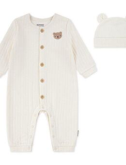 HUGGIES babywear Neugeborenen-Geschenkset HUGB COVERALL ATTACHMENT (Set, 2-tlg) mit passendem Mützchen
