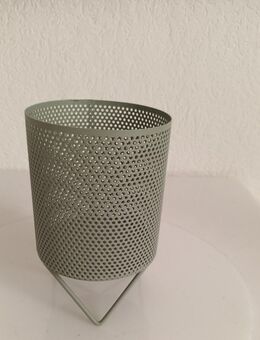 Teelichthalter Windlicht Metall grün Höhe ca. 13cm Durchmesser 8c - Essen
