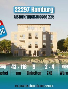 ++BESTPREIS++ NEUBAU 2 ZKB MIET-/ENERGIESPAREND eigenen Garten, Alsterzugang & große Terrasse - Hamburg