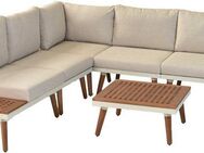 MERXX Gartenlounge-Set »Delphi«, (Set, 13-tlg), Eckbank mit seitlichen Ablageflächen