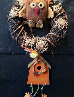 Türkranz Herbst Deko DIY Kranz Herbstkranz Türschmuck Holz 29cm Durchmesser - Essen