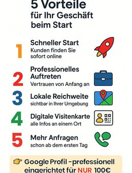 Google Unternehmensprofil – professionell einrichten für nur 100€ - Escheburg