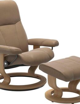 Stressless® Relaxsessel Consul (Set, Relaxsessel mit Hocker), mit Hocker, mit Classic Base, Größe M, Gestell Eiche