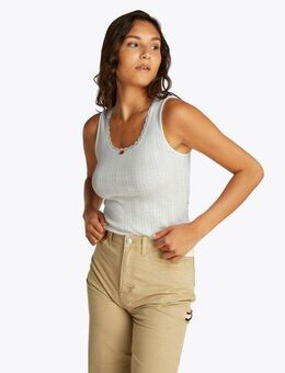 Tommy Jeans Tanktop TJW SLIM POINTELLE TANK TOP mit Spitze, mit Lochmuster