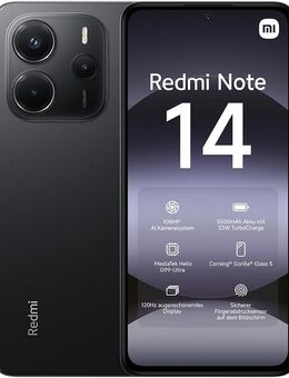 Xiaomi Redmi Note 14 Smartphone 8/256GB Schwarz 108MP NEU OVP - Berlin Neukölln