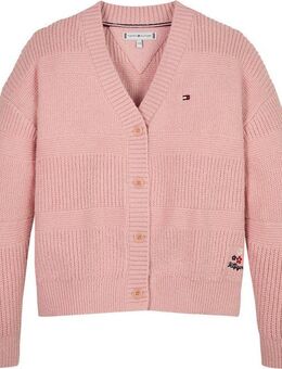 Tommy Hilfiger Strickjacke MIX TEXTURED CARDIGAN Baby bis 2 Jahre mit Logostickerei