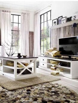 Wohnzimmertisch Beistelltisch Maritim Deko Couchtisch Landhaus Syle Deko Mahagoni NOVASOLO T756CT 120 cm - Enger (Widukindstadt)