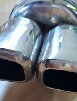 Edelstahl Doppelrohr Endschalldämpfer Oval 2x80 Racing - Verden (Aller)