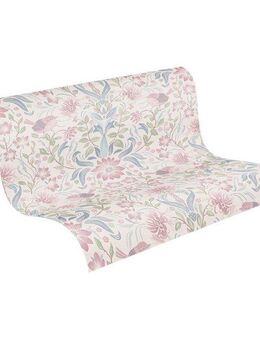 A.S. Création Vliestapete Landhaustapete mit Vögeln, leicht strukturiert, gemustert, matt, neutral, (1 St), Florale Tiertapete Tapeten Wohnzimmer Schlafzimmer Küche Design Optik