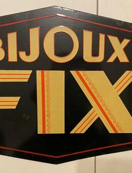 Altes Emailschild 1920 "Bijou Fix" Emaille Reklameschild Art Deco - Köln